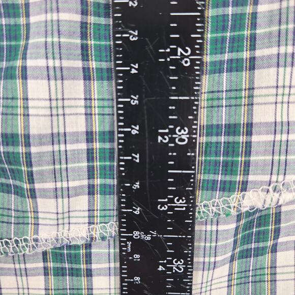 Vintage Wrangler Western Green‎ Plaid Pearl Snap Button Up Shirt Men's Size XL - Picture 5 of 7